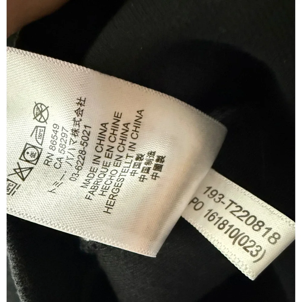 Tommy Bahama Mens XL Black Cotton Tencel 1/4 Zip Pullover Sweater 193-T220818